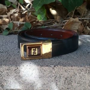 Vtg 80s FENDI belt euro sz46 usa 36 biggest size